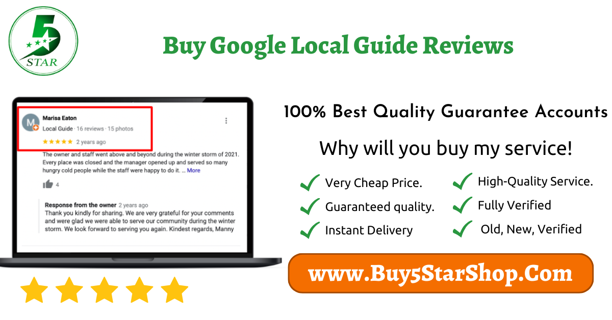 Buy Google Local Guide Reviews & Buy5StarShop